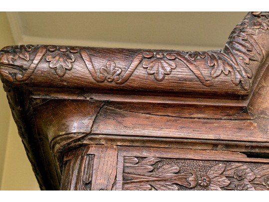 Monumental Continental Late 18th C. Oak Armoire