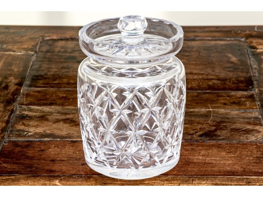 Tiffany & Co. Cut Crystal Lidded Biscuit Jar