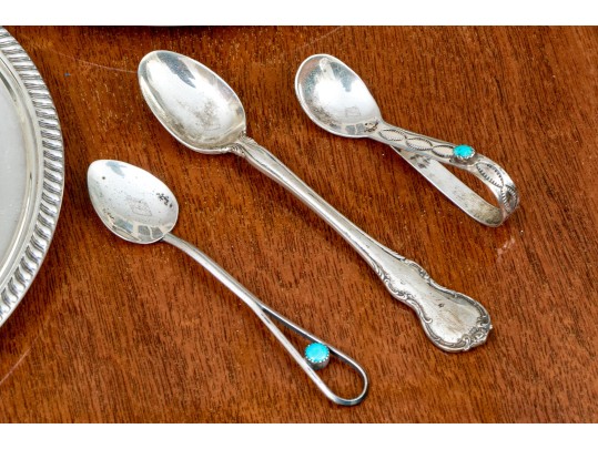 Collection Of Sterling Silver, Including A Pair Of Gorham Plates, 7.16 Ozt Total