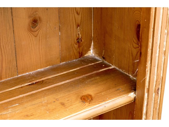 Antique Step Back Pine Cupboard
