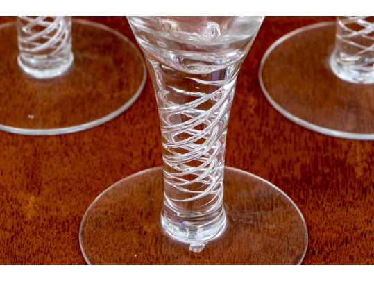 Fantastic Set Of Five Hand-blown Glass Stemware