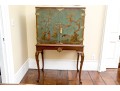 Kensington Furniture Chinoiserie Painted And Hand Carved Walnut American Cabinet On Stand, Ca. 1920