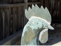 Antique Iron And Copper Rooster Weather Vane