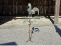 Antique Iron And Copper Rooster Weather Vane