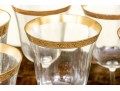 Associated Set Of Sixteen Gold Encrusted Stemware