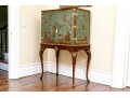 Kensington Furniture Chinoiserie Painted And Hand Carved Walnut American Cabinet On Stand, Ca. 1920