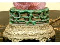 Gorgeous Chinese Carved Rose Quartz Lidded Vase Form Table Lamp, 20th C.