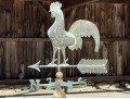 Antique Iron And Copper Rooster Weather Vane