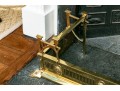 Quality Art Nouveau Inspired Brass Fireplace Fender
