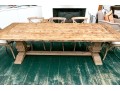 Restoration Hardware French Country Style Oak Extension Trestle Table
