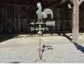 Antique Iron And Copper Rooster Weather Vane