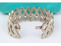Tiffany & Co. Paloma PIcasso Sterling Silver Fabulous Ultra Wide Lattice Hinged Bangle Bracelet