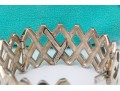 Tiffany & Co. Paloma PIcasso Sterling Silver Fabulous Ultra Wide Lattice Hinged Bangle Bracelet