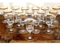 Associated Set Of Sixteen Gold Encrusted Stemware
