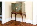 Kensington Furniture Chinoiserie Painted And Hand Carved Walnut American Cabinet On Stand, Ca. 1920