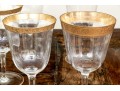 Associated Set Of Sixteen Gold Encrusted Stemware