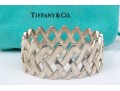 Tiffany & Co. Paloma PIcasso Sterling Silver Fabulous Ultra Wide Lattice Hinged Bangle Bracelet