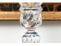 Magnificent Pair Of French Baccarat Crystal Candlesticks And Etched Hurricanes