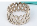 Tiffany & Co. Paloma PIcasso Sterling Silver Fabulous Ultra Wide Lattice Hinged Bangle Bracelet