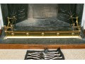 Quality Art Nouveau Inspired Brass Fireplace Fender