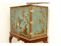 Kensington Furniture Chinoiserie Painted And Hand Carved Walnut American Cabinet On Stand, Ca. 1920