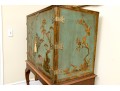 Kensington Furniture Chinoiserie Painted And Hand Carved Walnut American Cabinet On Stand, Ca. 1920