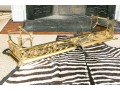 Quality Art Nouveau Inspired Brass Fireplace Fender