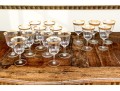 Associated Set Of Sixteen Gold Encrusted Stemware