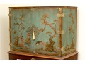 Kensington Furniture Chinoiserie Painted And Hand Carved Walnut American Cabinet On Stand, Ca. 1920