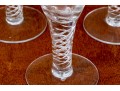 Fantastic Set Of Five Hand-blown Glass Stemware