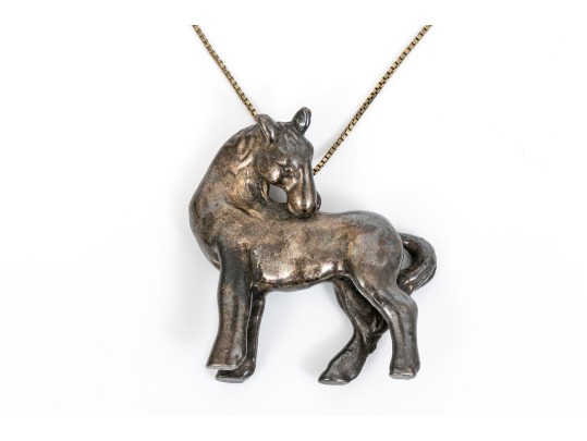 Sterling Silver Assorted Lot Of Handsome Horse Motif Necklaces