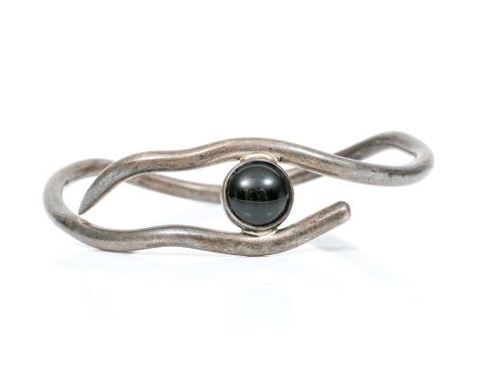 Sterling Silver Lot Of Four Assorted Slip On Bangle Bracelets, Assorted Styles