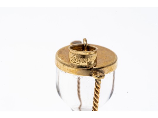 Unique 10K Hourglass Pendant