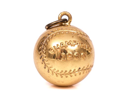10k Yellow Gold Champions 1960 Figural Baseball Pendan