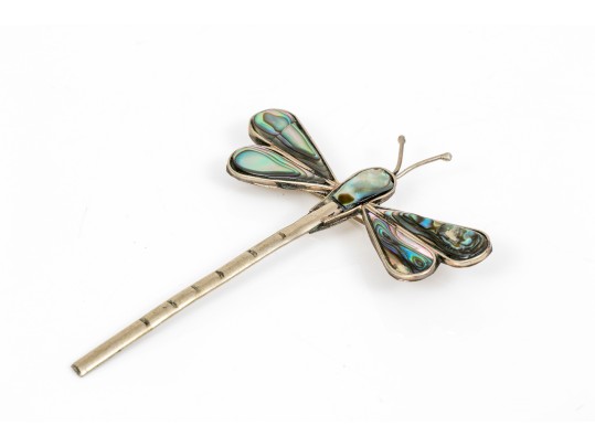 Lot Of Assorted Lot Of Lovely Abalone Jewelry Pieces, Sterling And Silverplate