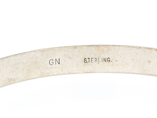 Sterling Silver Lot Of Four Assorted Slip On Bangle Bracelets, Assorted Styles