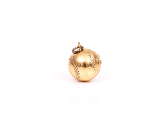 10k Yellow Gold Champions 1960 Figural Baseball Pendan