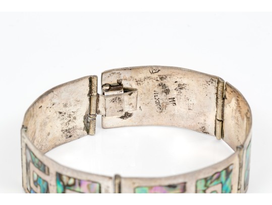 Lot Of Assorted Lot Of Lovely Abalone Jewelry Pieces, Sterling And Silverplate