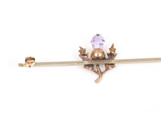 9k Yellow Gold Lot Of Vintage And Antique Bar Pins