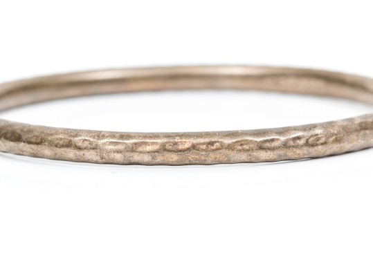 Sterling Silver Lot Of Four Assorted Slip On Bangle Bracelets, Assorted Styles