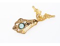 10k Yellow Gold Filigree Necklace Center, No Chain