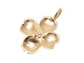 14k Yellow Gold Pretty Dogwood Motif Pendant