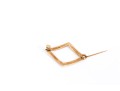 14k Yellow Gold Antique Open Lozenge Shape Seed Pearl Set Pin
