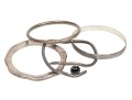 Sterling Silver Lot Of Four Assorted Slip On Bangle Bracelets, Assorted Styles