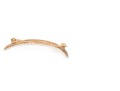 14k Yellow Gold Antique Half Moon Shape Seed Pearl Set Pin
