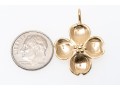 14k Yellow Gold Pretty Dogwood Motif Pendant