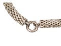 Sterling Silver Wide Mesh Choker Necklace
