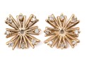 14k Yellow Gold Handsome Diamond Set Earring Jackets, App. 0.08 TCW