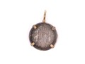 Coin Pendant With 14k Yellow Gold Border