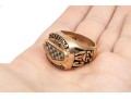 10k Yellow Gold Fabulous Daytona 500 2002 Black And White Diamond Winners Ring, Size 12.5